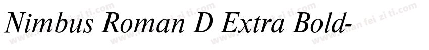 Nimbus Roman D Extra Bold字体转换
